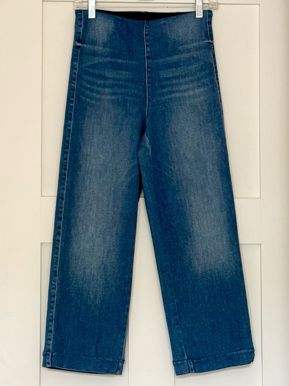 Frank & Eileen Westport Wide Leg Pull-On Jean Sz 2 Petite-Friendly 24” Inseam